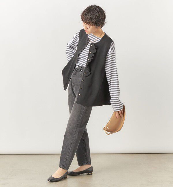 Rie Miller「【RM denim】ハイウエストスリムテーパードデニム」|デニム|