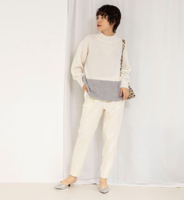 NOLLEY'S「ウォッシャブル裏起毛イージーテーパードパンツ」|チノ|