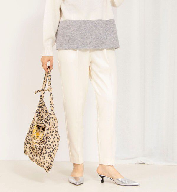 NOLLEY'S「ウォッシャブル裏起毛イージーテーパードパンツ」|チノ|