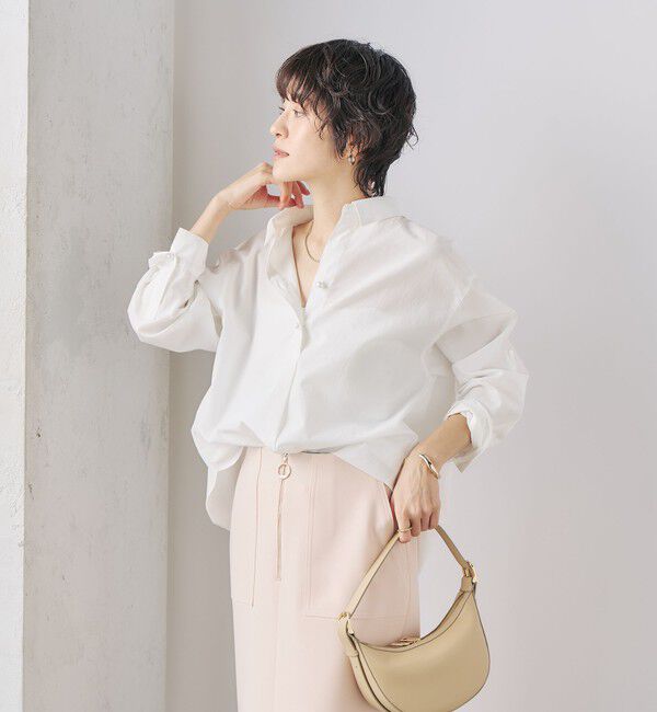 NOLLEY'S sophi「パール釦スキッパーシャツ」|シャツ・ブラウス|ホワイト