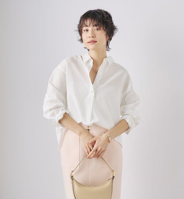 NOLLEY'S sophi「パール釦スキッパーシャツ」|シャツ・ブラウス|