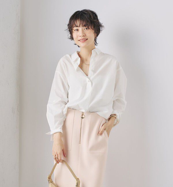 NOLLEY'S sophi「パール釦スキッパーシャツ」|シャツ・ブラウス|