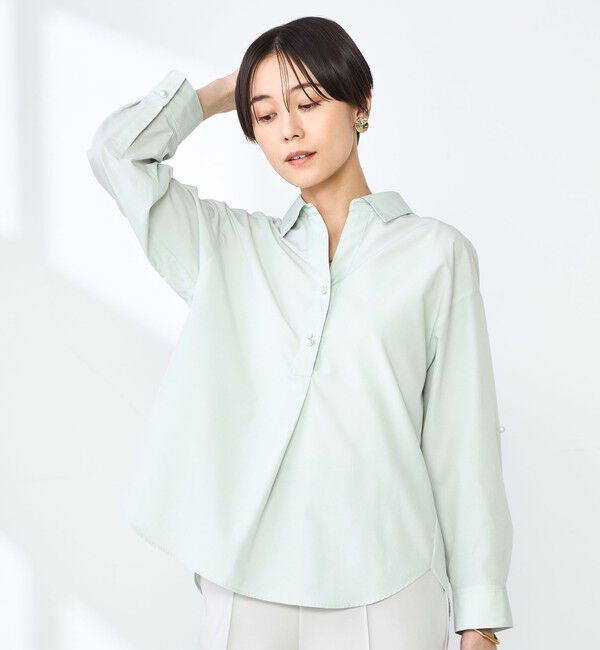 NOLLEY'S sophi「パール釦スキッパーシャツ」|シャツ・ブラウス|