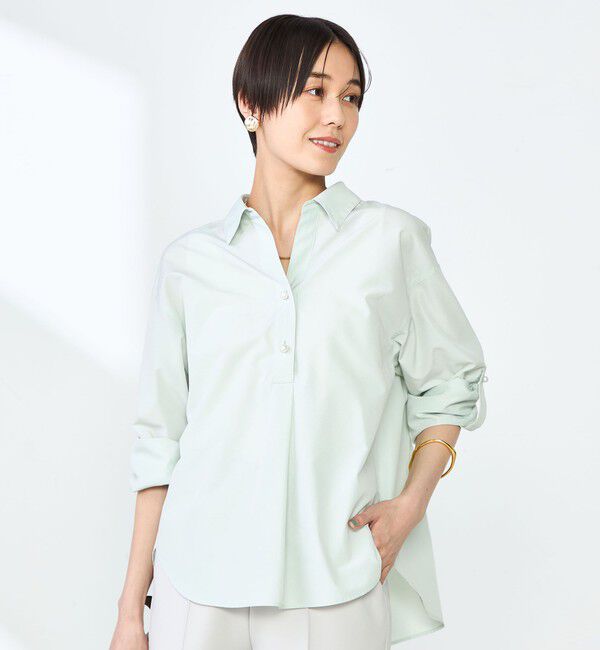 NOLLEY'S sophi「パール釦スキッパーシャツ」|シャツ・ブラウス|