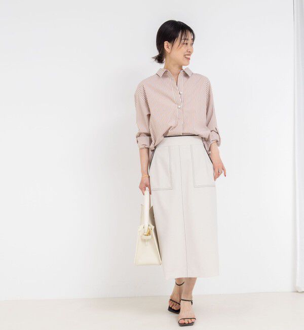 NOLLEY'S sophi「パール釦スキッパーシャツ」|シャツ・ブラウス|