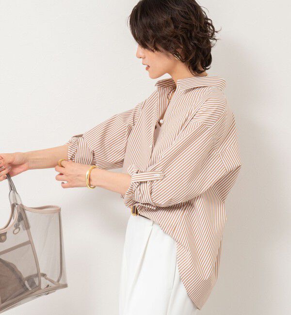 NOLLEY'S sophi「パール釦スキッパーシャツ」|シャツ・ブラウス|