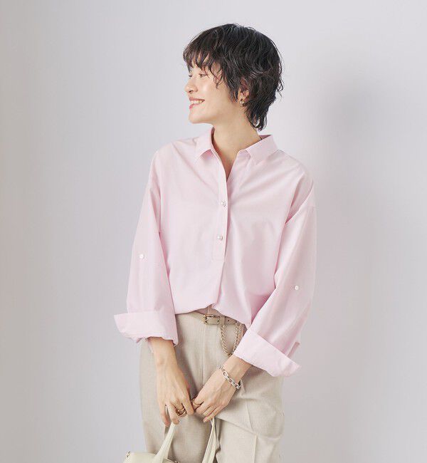 NOLLEY'S sophi「パール釦スキッパーシャツ」|シャツ・ブラウス|