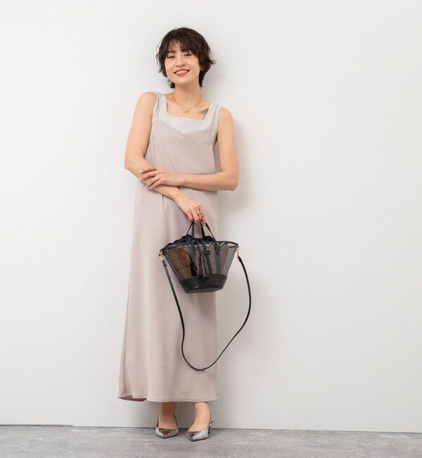 NOLLEY'S sophi「ウォッシャブルマットサテンキャミワンピース」|ワンピース|