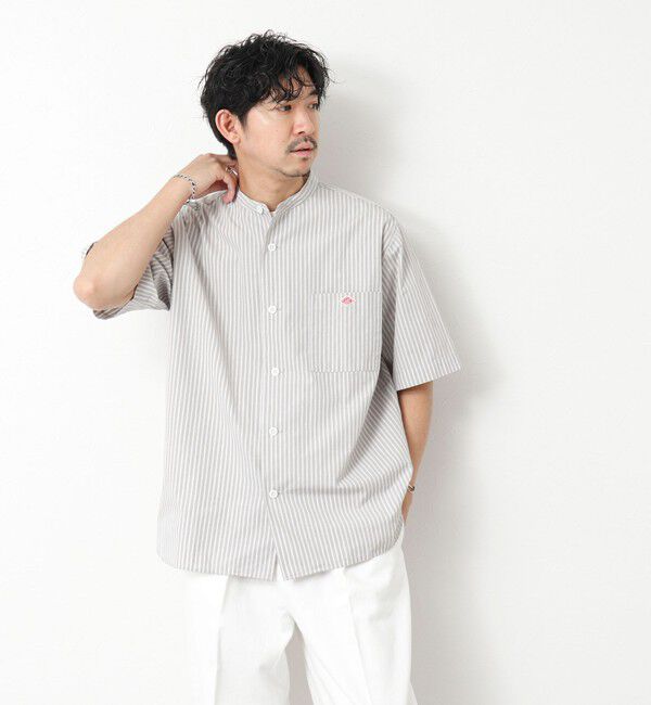 NOLLEY'S goodman「【DANTON/ダントン】BAND COLLAR SHIRT SS 25SS」|シャツ・ブラウス|