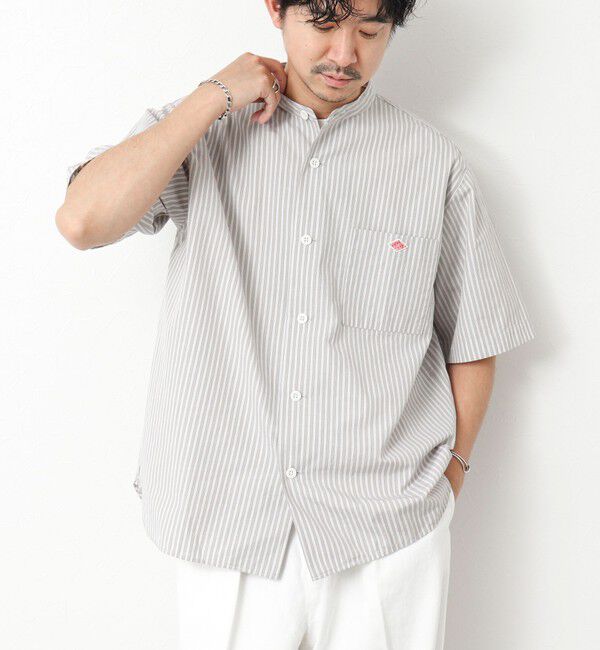 NOLLEY'S goodman「【DANTON/ダントン】BAND COLLAR SHIRT SS 25SS」|シャツ・ブラウス|