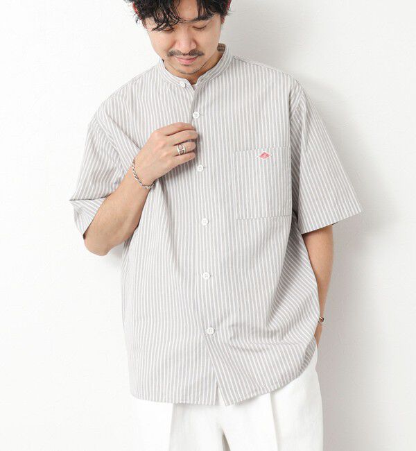 NOLLEY'S goodman「【DANTON/ダントン】BAND COLLAR SHIRT SS 25SS」|シャツ・ブラウス|