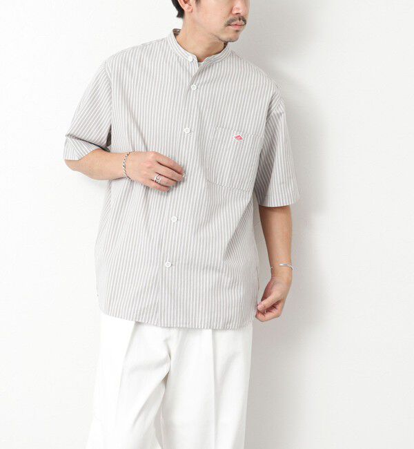 NOLLEY'S goodman「【DANTON/ダントン】BAND COLLAR SHIRT SS 25SS」|シャツ・ブラウス|
