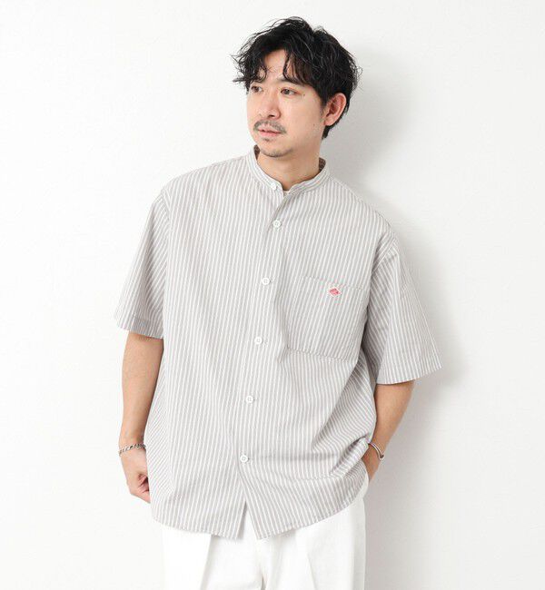 NOLLEY'S goodman「【DANTON/ダントン】BAND COLLAR SHIRT SS 25SS」|シャツ・ブラウス|