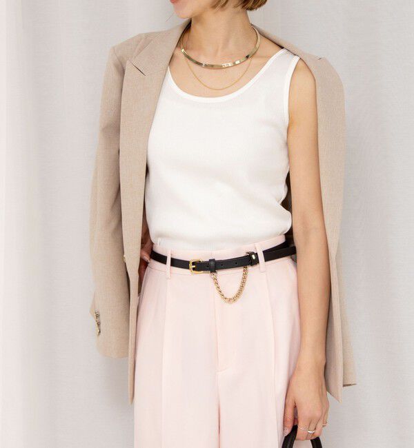 NOLLEY'S「テレコタンクトップ」|タンクトップ|ホワイト