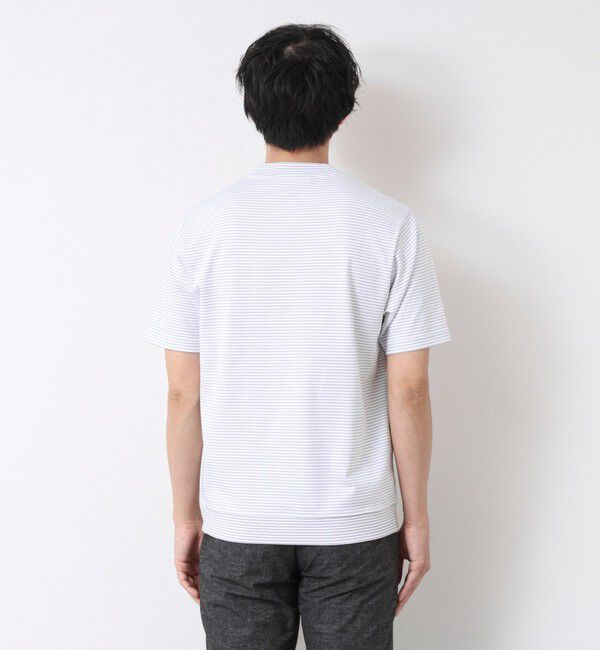 NOLLEY'S goodman「《ビジカジ対応》セミシルケットスムース ボーダー Vネック ドレスTシャツ 25SS」|Tシャツ・カットソー|