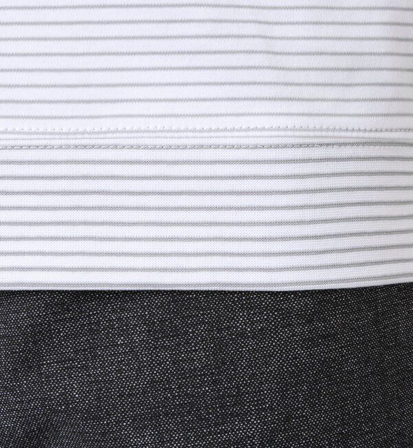 NOLLEY'S goodman「《ビジカジ対応》セミシルケットスムース ボーダー Vネック ドレスTシャツ 25SS」|Tシャツ・カットソー|