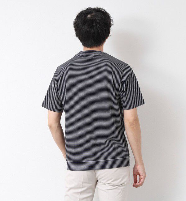 NOLLEY'S goodman「《ビジカジ対応》セミシルケットスムース ボーダー Vネック ドレスTシャツ 25SS」|Tシャツ・カットソー|