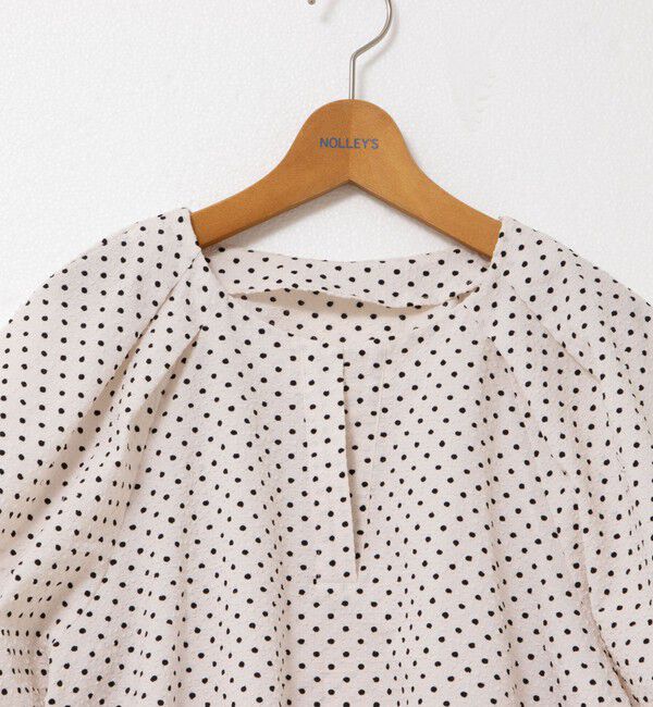 NOLLEY'S「サッカードット5分袖タックブラウス」|シャツ・ブラウス|
