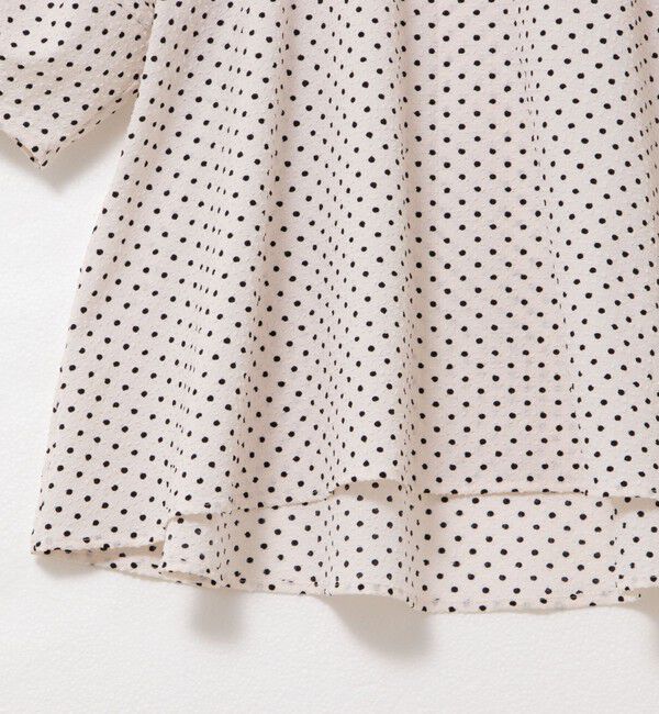 NOLLEY'S「サッカードット5分袖タックブラウス」|シャツ・ブラウス|