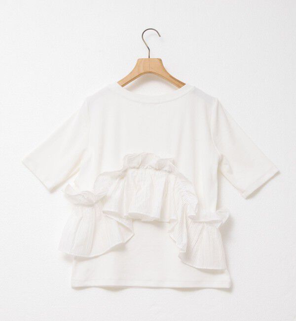 Rie Miller「フリル付き3WAYストレッチリブカットソー」|Tシャツ・カットソー|