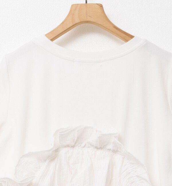 Rie Miller「フリル付き3WAYストレッチリブカットソー」|Tシャツ・カットソー|