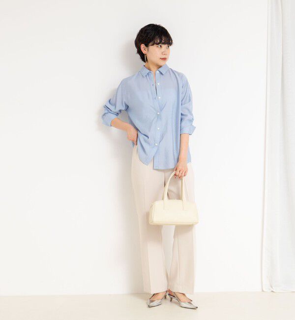 NOLLEY'S sophi「《セットアップ対応》シアーローン２WAYシャツ」|シャツ・ブラウス|