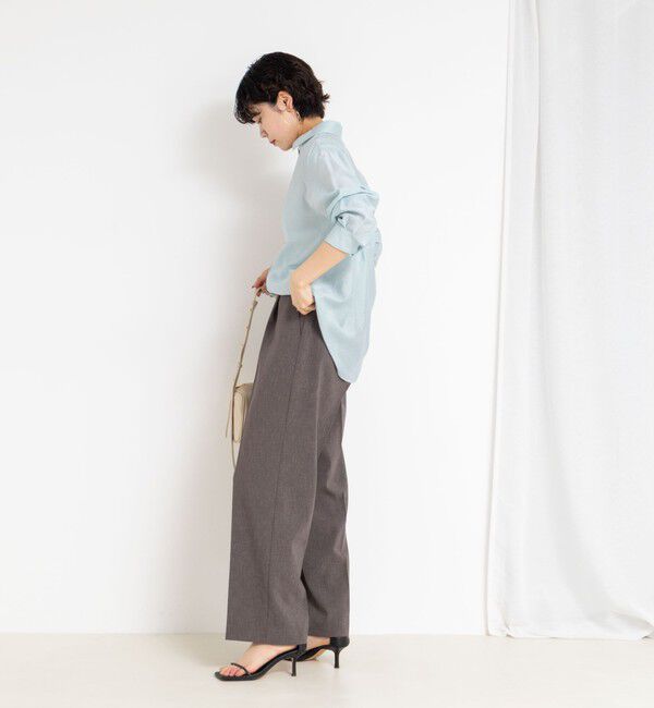 NOLLEY'S sophi「《セットアップ対応》シアーローン２WAYシャツ」|シャツ・ブラウス|