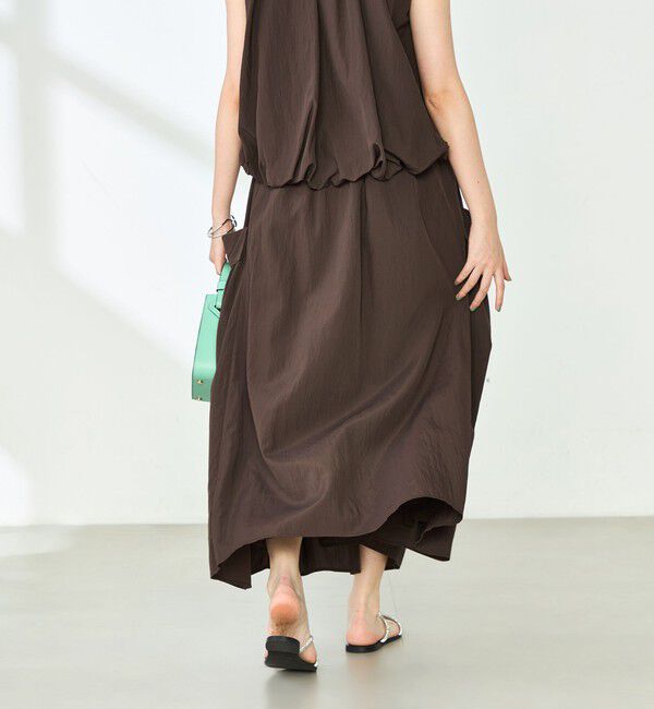 NOLLEY'S「《セットアップ対応》リンクルタイプライターポケ付きスカート」|スカート|