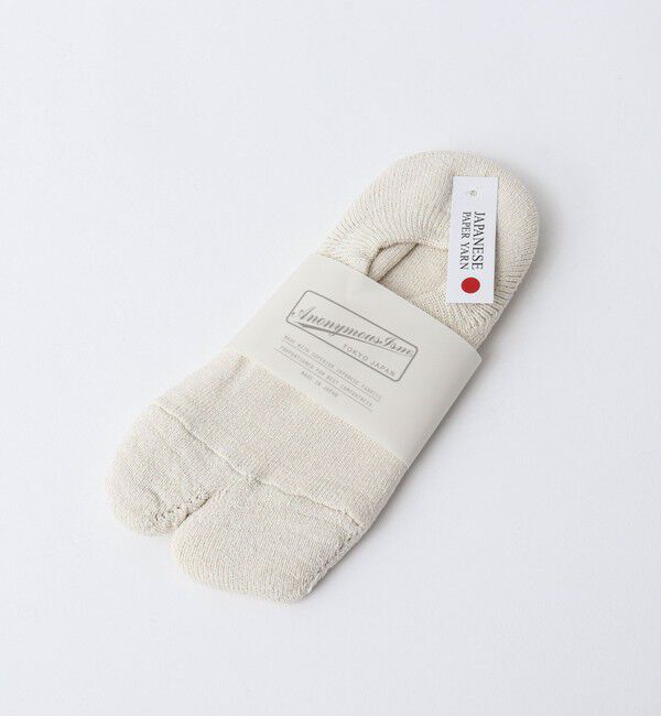 NOLLEY'S goodman「【ANONYMOUSISM/アノニマスイズム】WASHI セパレートパイルシューズイン」|ソックス|エクリュ