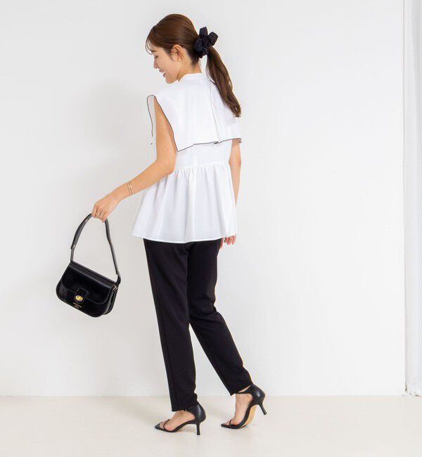 NOLLEY'S「ビッグカラーノースリーブブラウス」|シャツ・ブラウス|