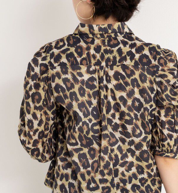 NOLLEY'S「《セットアップ対応》レオパードハーフスリーブシャツ」|シャツ・ブラウス|
