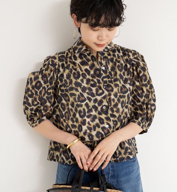 NOLLEY'S「《セットアップ対応》レオパードハーフスリーブシャツ」|シャツ・ブラウス|
