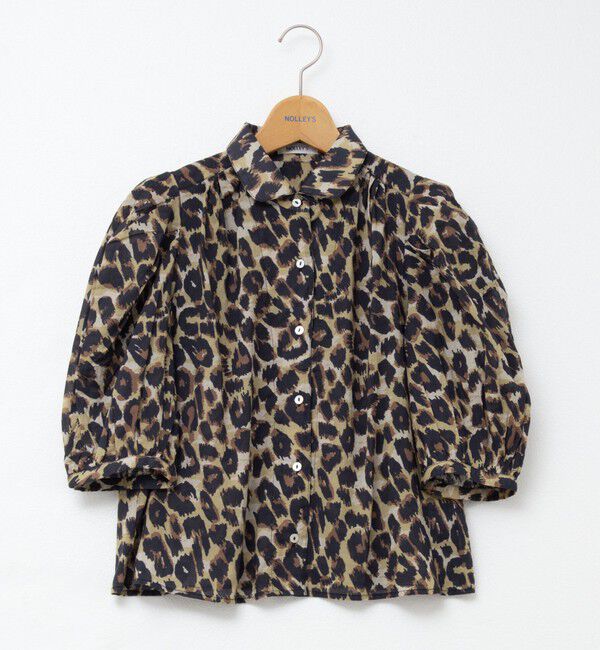 NOLLEY'S「《セットアップ対応》レオパードハーフスリーブシャツ」|シャツ・ブラウス|