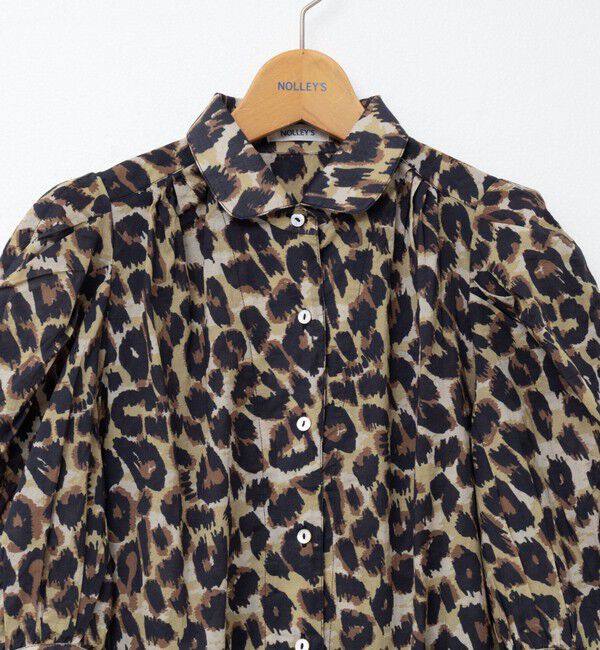 NOLLEY'S「《セットアップ対応》レオパードハーフスリーブシャツ」|シャツ・ブラウス|