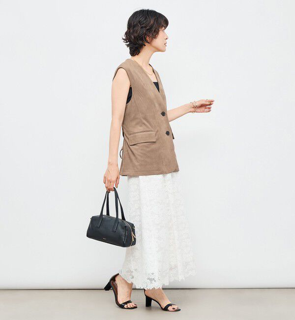 NOLLEY'S「《セットアップ対応》ストレッチスエードベルテッドジレ」|ベスト・ジレ|