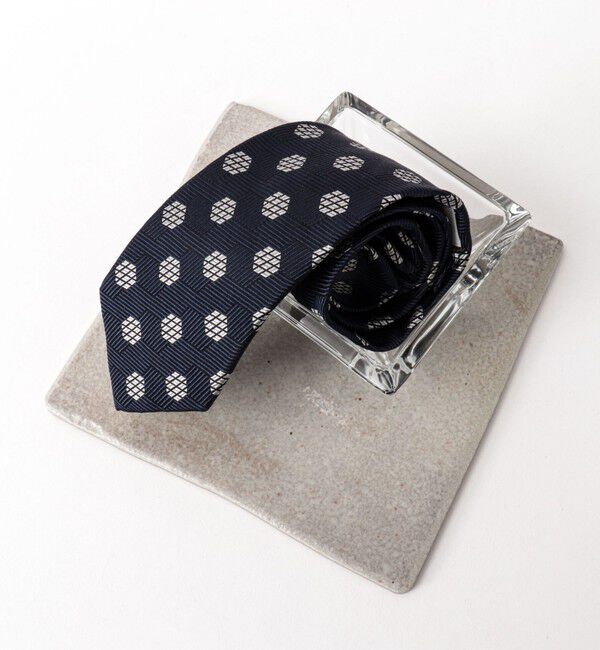 NOLLEY'S goodman「CANEPA ヘキサゴンドットジャガードネクタイ 25AWコレクション」|ネクタイ・蝶ネクタイ|ネイビー系1