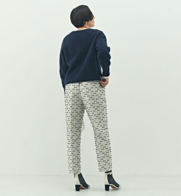 NOLLEY'S「《セットアップ対応》ウォッシャブルリボンジャガードタックテーパードパンツ」|その他|