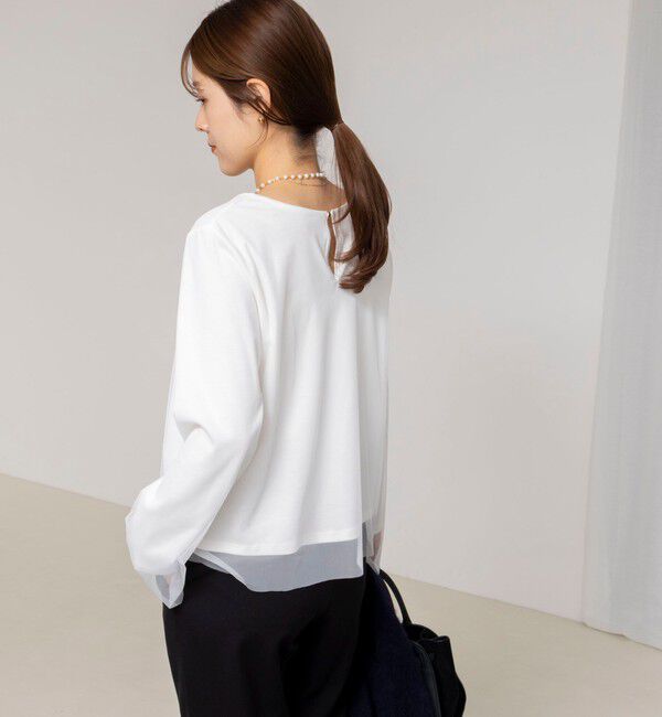 NOLLEY'S「ウォッシャブルチュールレイヤード2WAYブラウス」|シャツ・ブラウス|