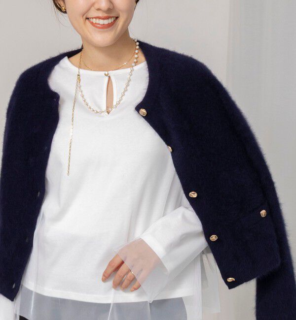 NOLLEY'S「ウォッシャブルチュールレイヤード2WAYブラウス」|シャツ・ブラウス|