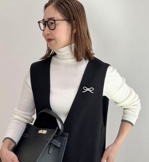 NOLLEY'S「【NOLLEYS goods】リボンパールブローチ」|ブローチ・コサージュ|