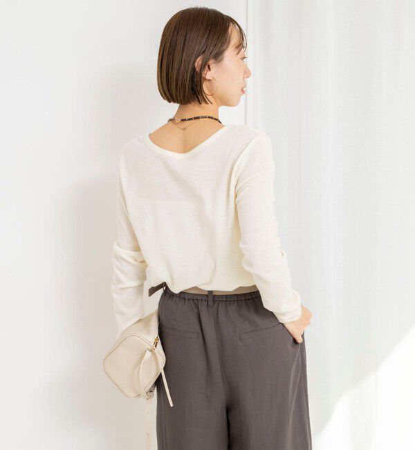 NOLLEY'S「ウォッシャブルナチュラルテレコ2WAYカーデ」|カーディガン|