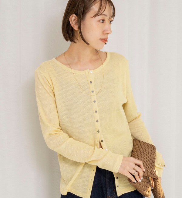 NOLLEY'S「ウォッシャブルナチュラルテレコ2WAYカーデ」|カーディガン|