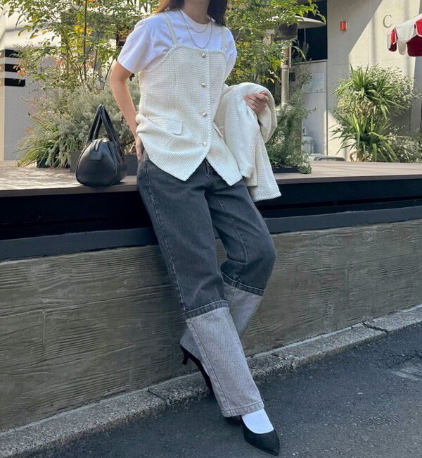 fredy emue「【入卒/セレモニー】ファンシーツィードビスチェ」|シャツ・ブラウス|