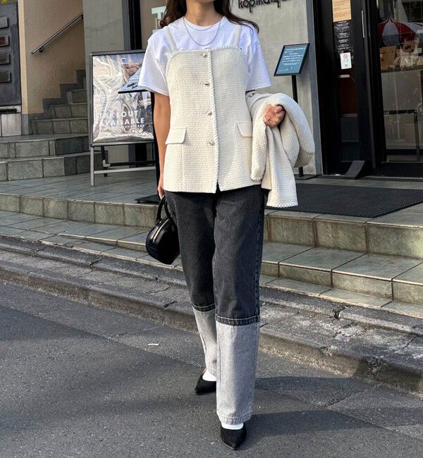 fredy emue「【入卒/セレモニー】ファンシーツィードビスチェ」|シャツ・ブラウス|