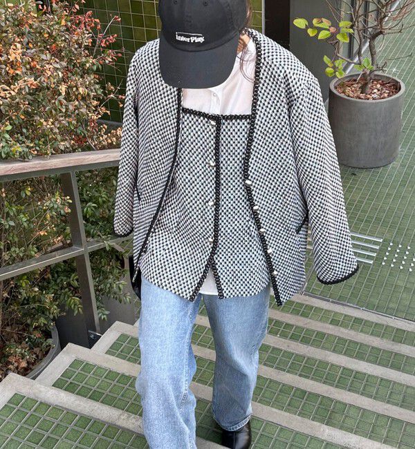 fredy emue「【入卒/セレモニー】ファンシーツィードビスチェ」|シャツ・ブラウス|