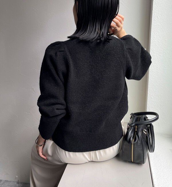 fredy emue「袖ボリュームパール付きニットプルオーバー」|ニット・セーター|