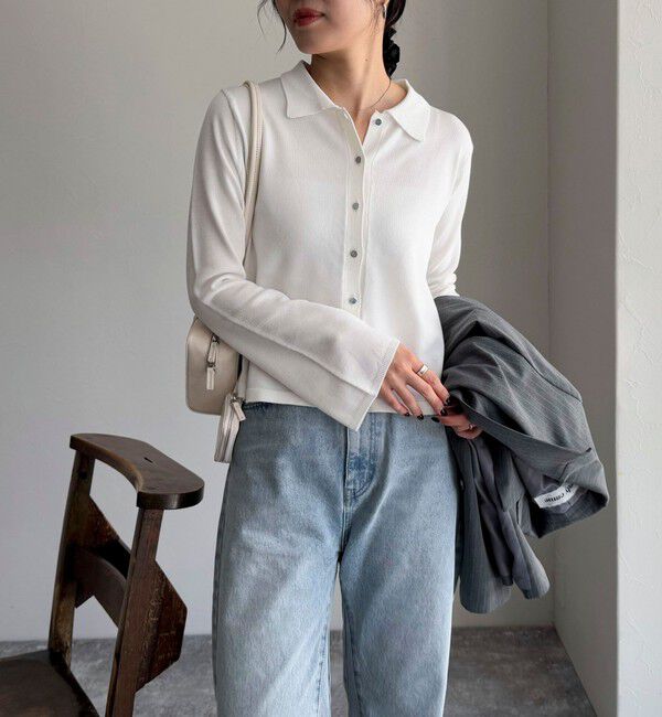 fredy emue「【haru企画】フレアスリーブシャツカーディガン」|カーディガン|