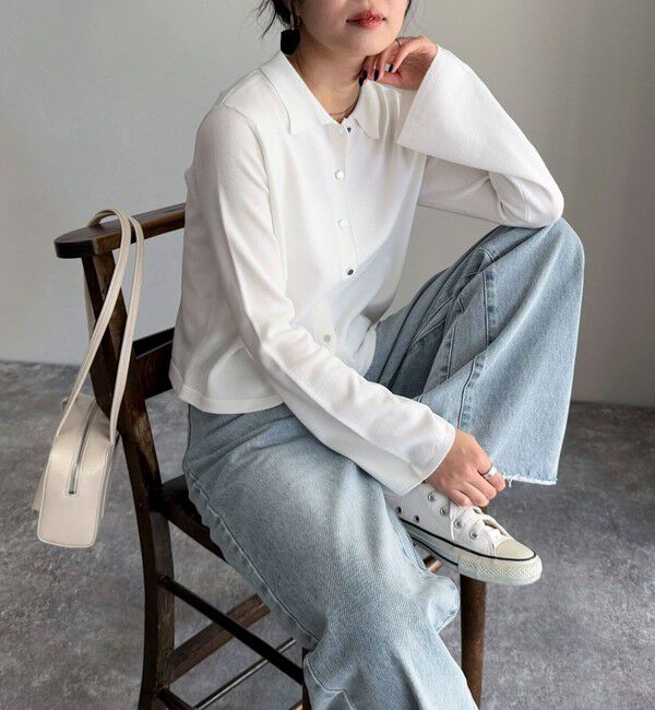 fredy emue「【haru企画】フレアスリーブシャツカーディガン」|カーディガン|