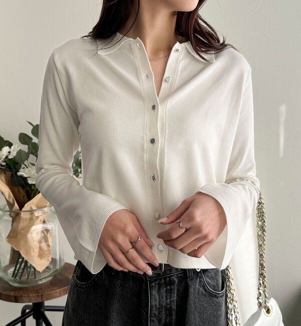 fredy emue「【haru企画】フレアスリーブシャツカーディガン」|カーディガン|