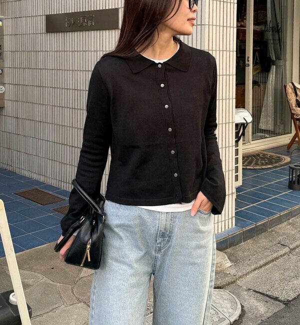 fredy emue「【haru企画】フレアスリーブシャツカーディガン」|カーディガン|